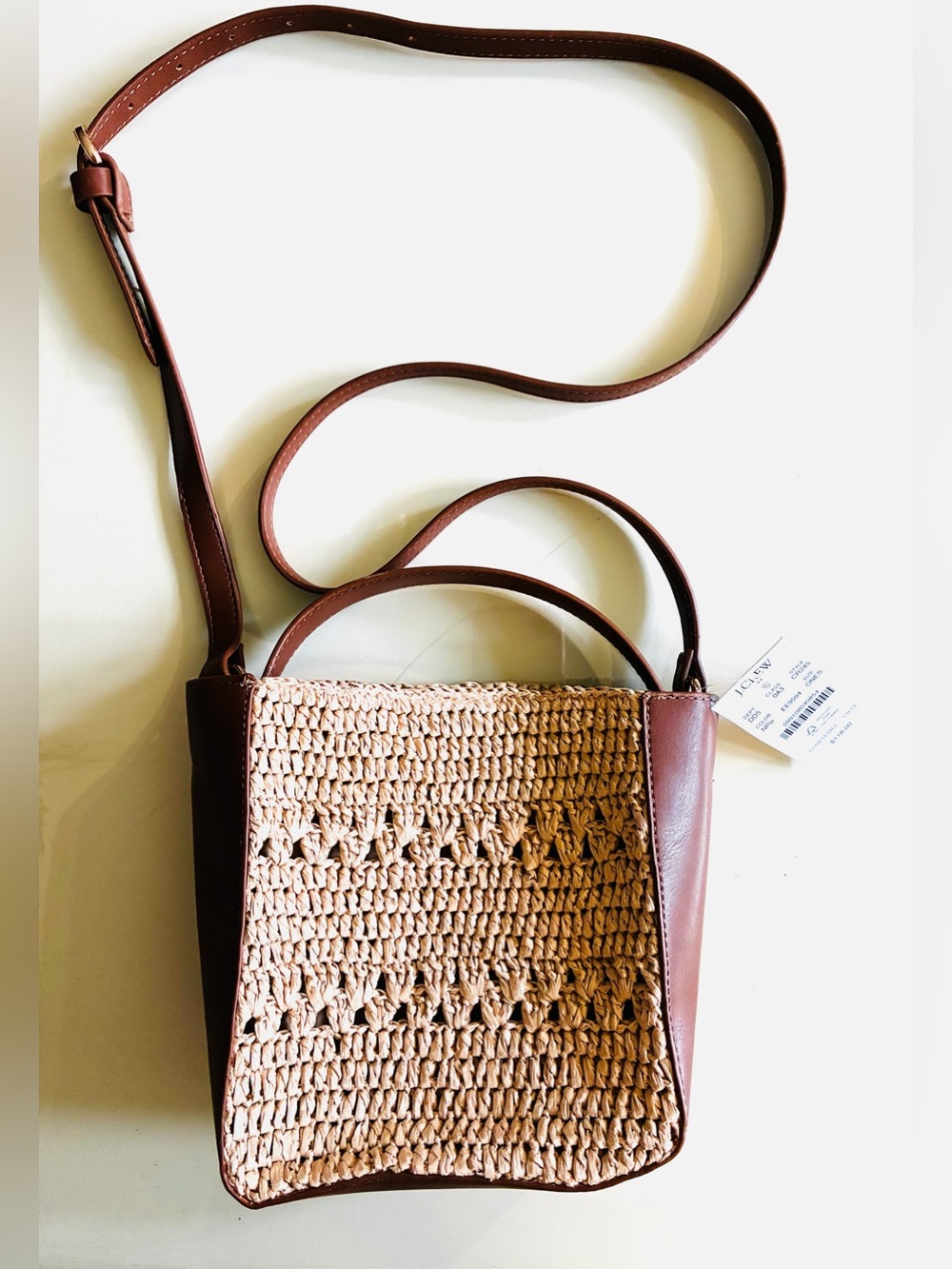 J.Crew Factory Popular Woven crossbody mini tote bag. NWT. - Picture 2 of 15